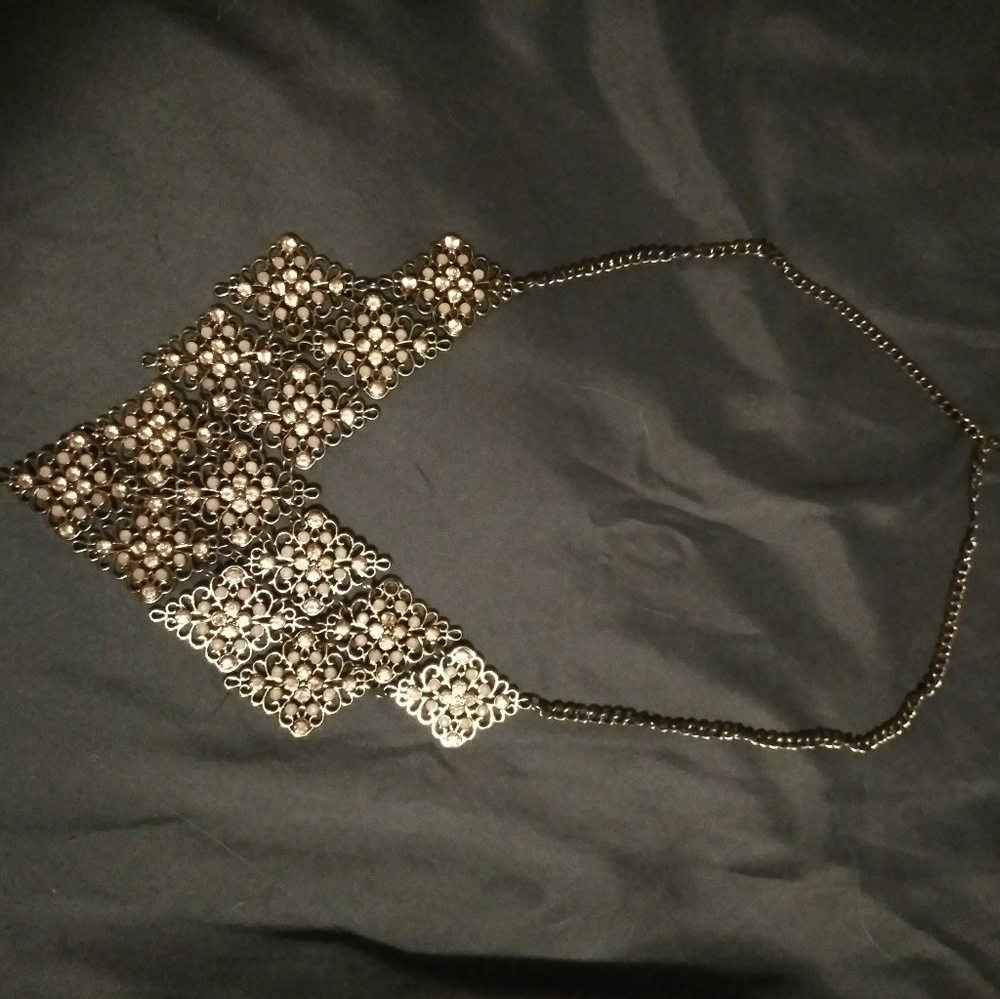 Gold statement necklace